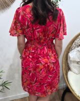 Robe courte femme fuchsia orange kaki Zéphina