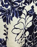 Robe longue femme marine et écrue Willa