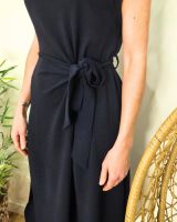 Robe femme cache coeur marine nouée Ginevra