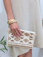 Sac pochette femme bohème perles et sequins