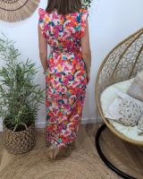 Robe longue femme fleurie multicolore fluide été Solange