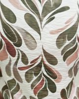  Robe droite femme écrue motifs kaki et marron Bohdana