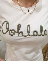 T-Shirt blanc Oohlala kaki