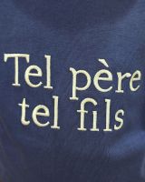 T-Shirt enfant marine Tel père tel fils blanc