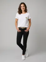 T-Shirt broderie coeur dégradé doré