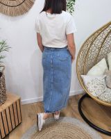 T-Shirt femme blanc broderie smile kaki