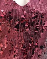 Top femme rouge bordeaux à sequins Cassiane