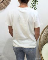 T-Shirt femme blanc Féline