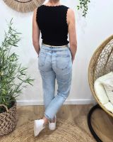 Top femme côtelé noir Lucilla