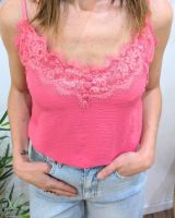 Top femme à bretelles rose Garance