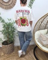 T-shirt femme Matcha Iced Latte blanc