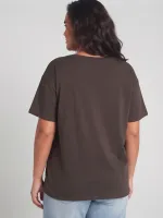 T-Shirt grande taille femme Love léopard et paillettes dorées