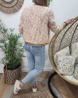 Bombers femme grande taille écru et rose Marthe