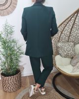 Veste blazer femme unie vert bouteille