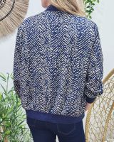Bombers femme marine et taupe Caroline