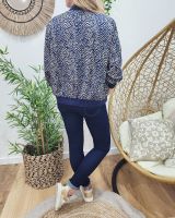 Bombers femme marine et taupe Caroline