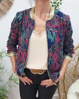 Bombers femme fuchsia vert doré Palmira