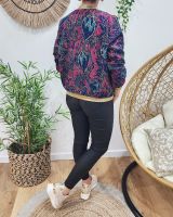 Bombers femme fuchsia vert doré Palmira