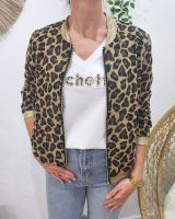 Bombers femme léopard camel