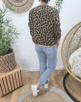 Bombers femme léopard camel