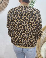 Bombers femme léopard camel