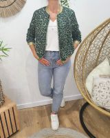 Bombers femme léopard vert et noir