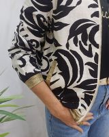 Bombers femme noir et écru Fabiola
