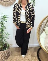 Bombers femme noir et beige Ismérie