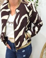 Bombers femme chocolat et beige Axellea