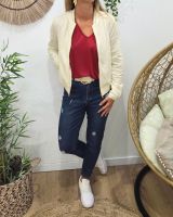 Bombers beige dentelle
