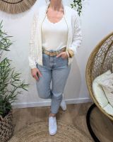Bombers femme écru dentelle petites fleurs