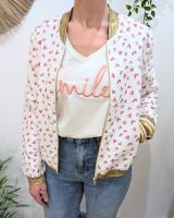 Bombers femme écru et rose Nahélys