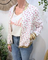 Bombers femme écru et rose Nahélys