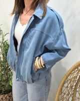Veste femme bombers en jean Iria