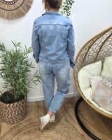 Veste femme en jean bleu clair