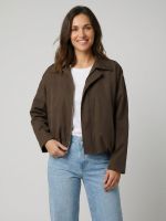 Veste femme bombers marron choco coupe vent