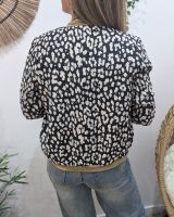 Bombers femme léopard noir et beige Fedora