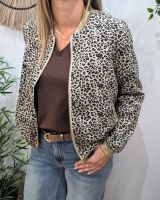 Bombers femme léopard beige et camel Gioia