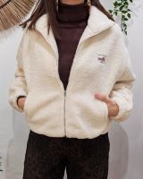 Veste polaire femme beige zippée La vie est belle