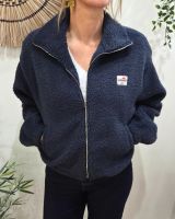 Veste polaire femme bleu marine zippée La vie est belle