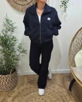 Veste polaire femme bleu marine zippée La vie est belle