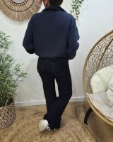 Veste polaire femme bleu marine zippée La vie est belle