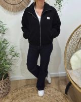 Veste polaire femme noire zippée La vie est belle