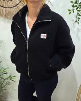 Veste polaire femme noire zippée La vie est belle