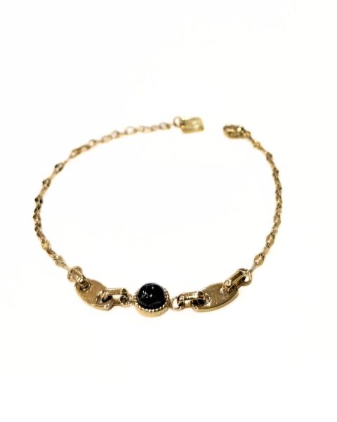 Bracelet femme acier doré et pierres Alvhid-Noir