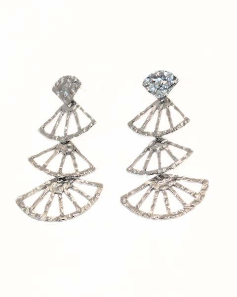 Boucles d'oreilles femme acier Liseron-Argent
