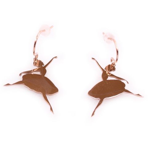 Boucles d'oreillesMILE MILA acier cuivré danseuse classique