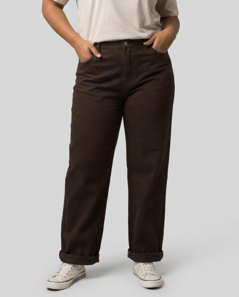 Jean femme balloon marron Egla