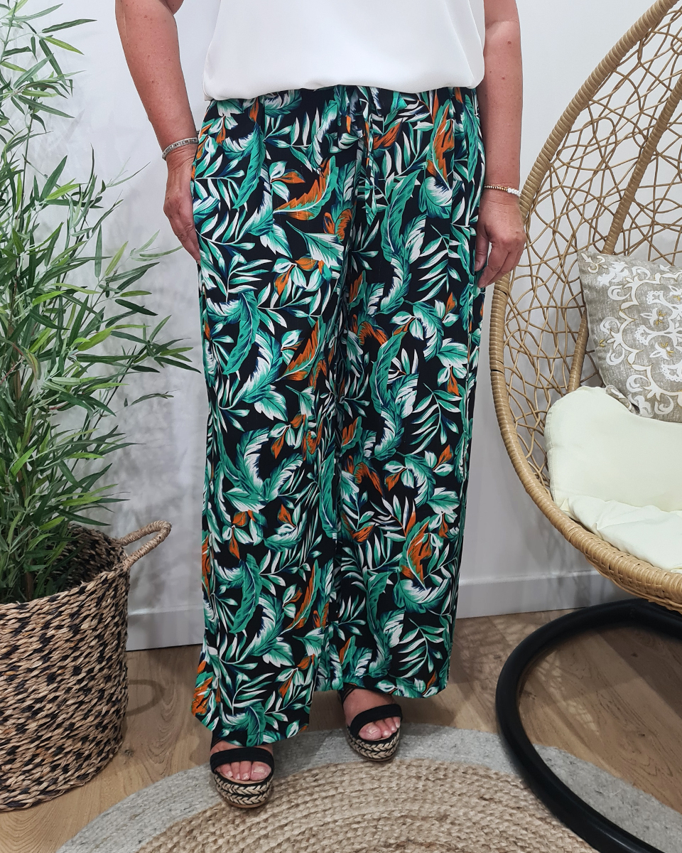 Pantalon hotsell fluide tropical