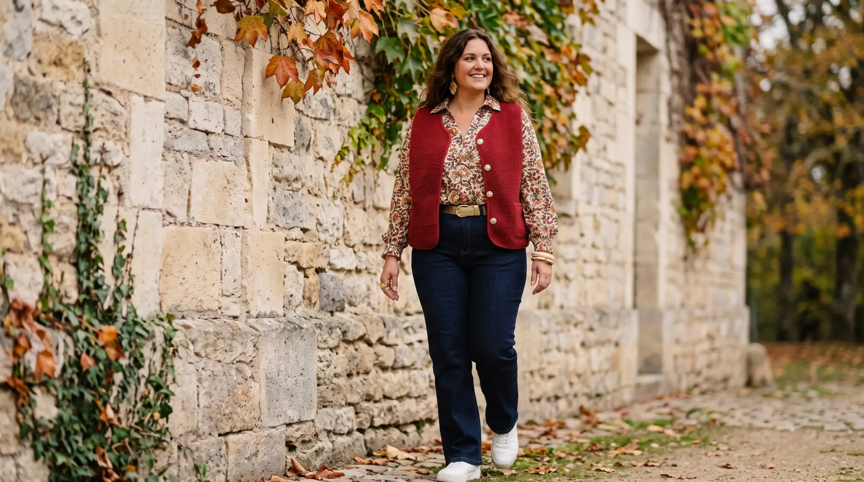 Modèle portant un look grande taille Coindesfilles